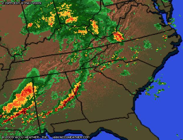 Weather Radar - Southeast Region - Nashville, TN