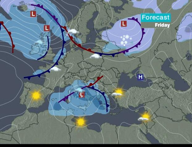 sinopticka karta europe CNN.  Weather sinopticka karta europe