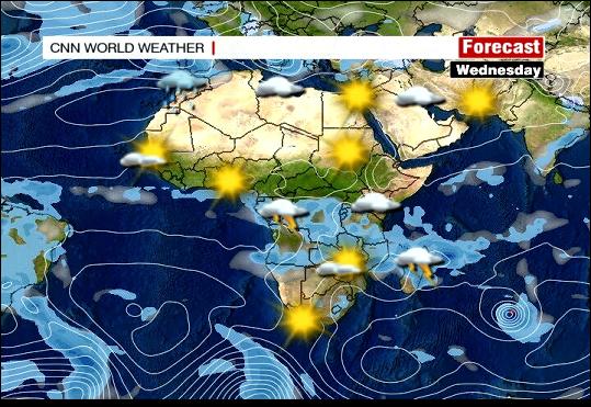 Wetterlage Afrika/Arabien von CNN