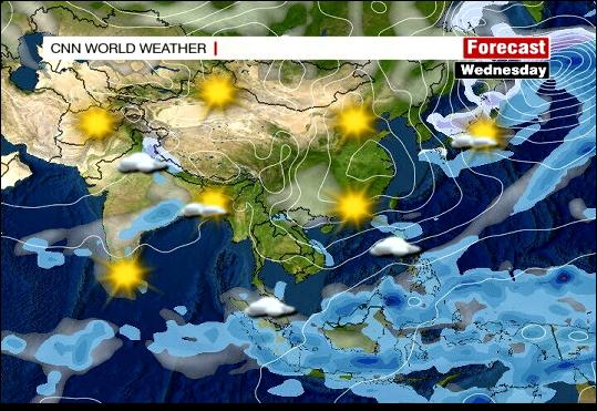 Wetterlage Asien von CNN