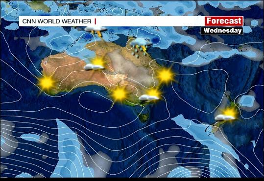 Wetterlage Australien/Neuseeland von CNN