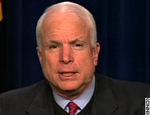 McCain says potential for war with Iraq overshadowed domestic issues.