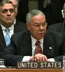 Colin Powell addressed the U.N. Security Council Wednesday.