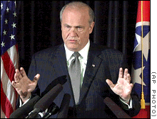 Actor Fred Thompson, former U.S. senator from Tennessee. 