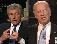 Sens. Hagel and Biden