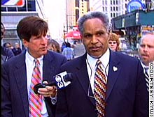 Philadelphia Mayor John Street talks with a reporter.