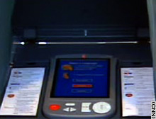 A model of an e-voting machine.