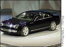 The Ford 427 concept car has a 10-cylinder engine.