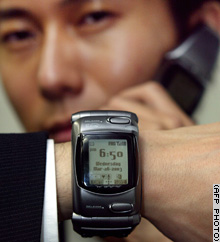 Japan's DoCoMo unveiled its first commercial wristphone in March.