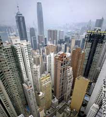 Hong Kong's property sector has been hit hard by a downturn.