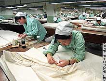 The United States capped some Chinese textile imports last month.