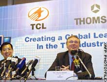 TCL and French giant Thomson will combine their TV and DVD businesses.