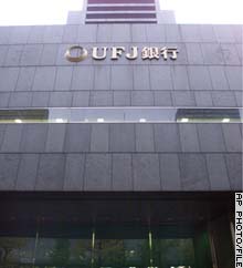 Shares in UFJ and other big banks are lower again in Monday trade.