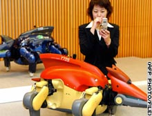 Sanyo unveiled its robotic guard dog last November.