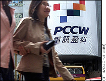 PCCW has about 82 percent of the fixed-line market in Hong Kong.