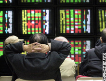 Asian stocks are taking their lead from softer markets in the U.S. and Europe.