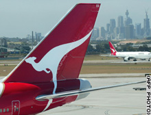Qantas is just in the black Monday, virtually alone among Asian airlines.
