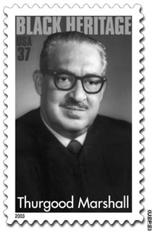 CNN - Postage stamp honors Thurgood Marshall - Jan. 8, 2003