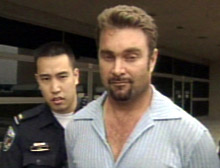 Luster returns to Los Angeles last week after his capture in Mexico.