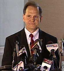 Chief Justice Roy Moore speaks to the media on Wednesday.