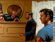Raed Al-Anbuke, right, appears in court in April.