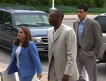 Kobe Bryant arrives for a hearing in Colorado on the sexual assault charge he faces.