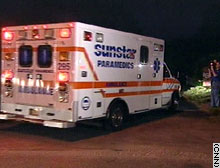An ambulance returned Terri Schiavo to hospice care in Pinellas Park, Florida on Wednesday evening.