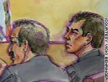 Scott Peterson, right, with attorney Mark Geragos are shown last week at the preliminary hearing.