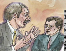 Defense attorney Mark Geragos cross-examines a witness during Thursday's hearing.