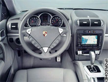 The Porsche SUV's plush interior.
