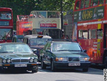 London's traffic moves at 10 miles per hour on average.