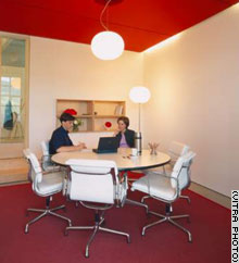 Vitra's office has areas for both communal and private work.