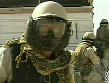 Savidge watches a Marine training exercise Monday.