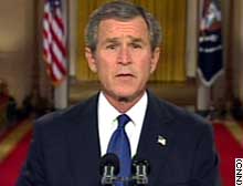 President Bush addresses the nation on Monday night.