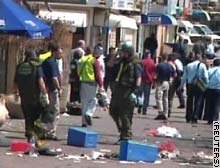 A suicide bomb injured dozens in northern Israel in late March.