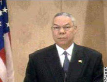 Powell on Tuesday condemned the 