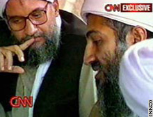Ayman al-Zawahiri is seen with Osama bin Laden in a file photograph.