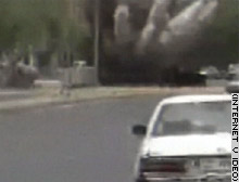 A video made available on the Internet apparently shows an attack on an American Humvee in Baghdad.
