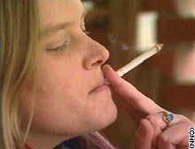 Kathryn Burkholder is trying to kick the smoking habit as well as learn more healthy habits while still young.