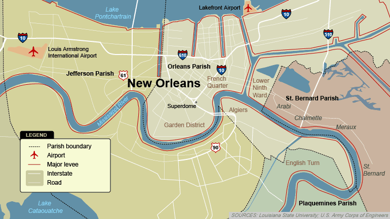 Map Of Greater New Orleans Cnn.com