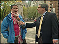 Man in the street says, 'Keep the money'