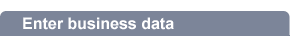 Enter business data