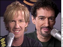 Shock jocks Greg &quot;Opie&quot; Hughes and Anthony Cumia were fired by CBS in 2002 and joined XM in 2004. But some CBS startions began broadcasting XM&#39;s &quot;Opie ... - opie_anthony_radio.03