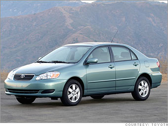 What is blue book value of 2007 toyota corolla