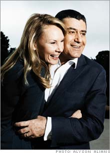 Haim Saban and his wife,